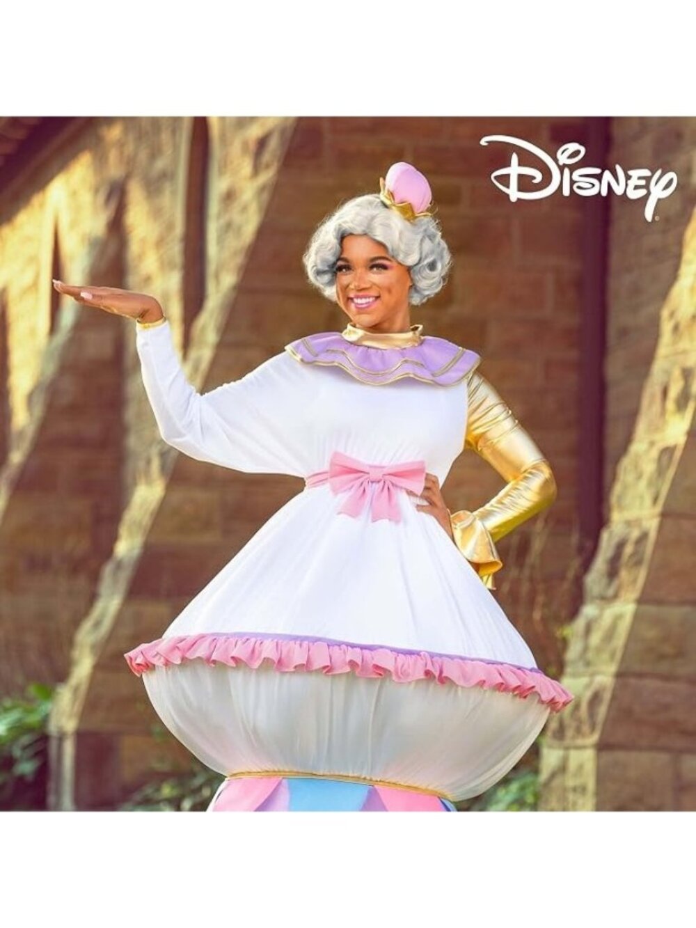 Disney Mrs. Potts Plus Size Costume 3X Beauty & The Beast Halloween Complete EUC